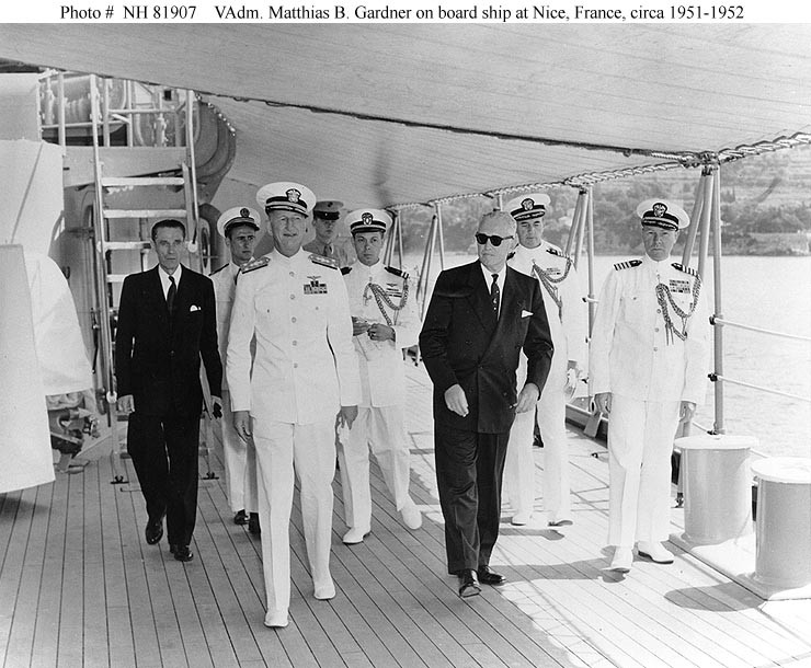 Photo #: NH 81907  Vice Admiral Matthias B. Gardner, USN,