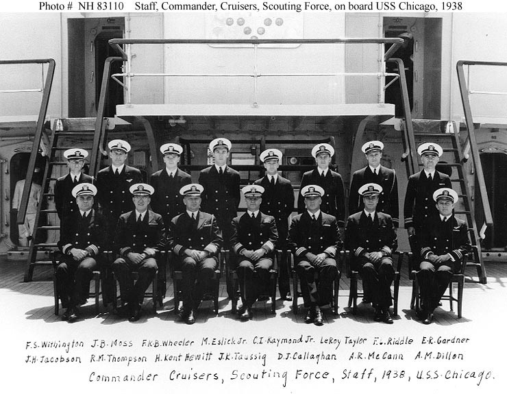 Photo #: NH 83110  Commander, Cruisers, Scouting Force and his staff