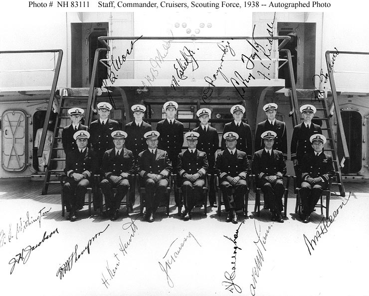 Photo #: NH 83111  Commander, Cruisers, Scouting Force and his staff
