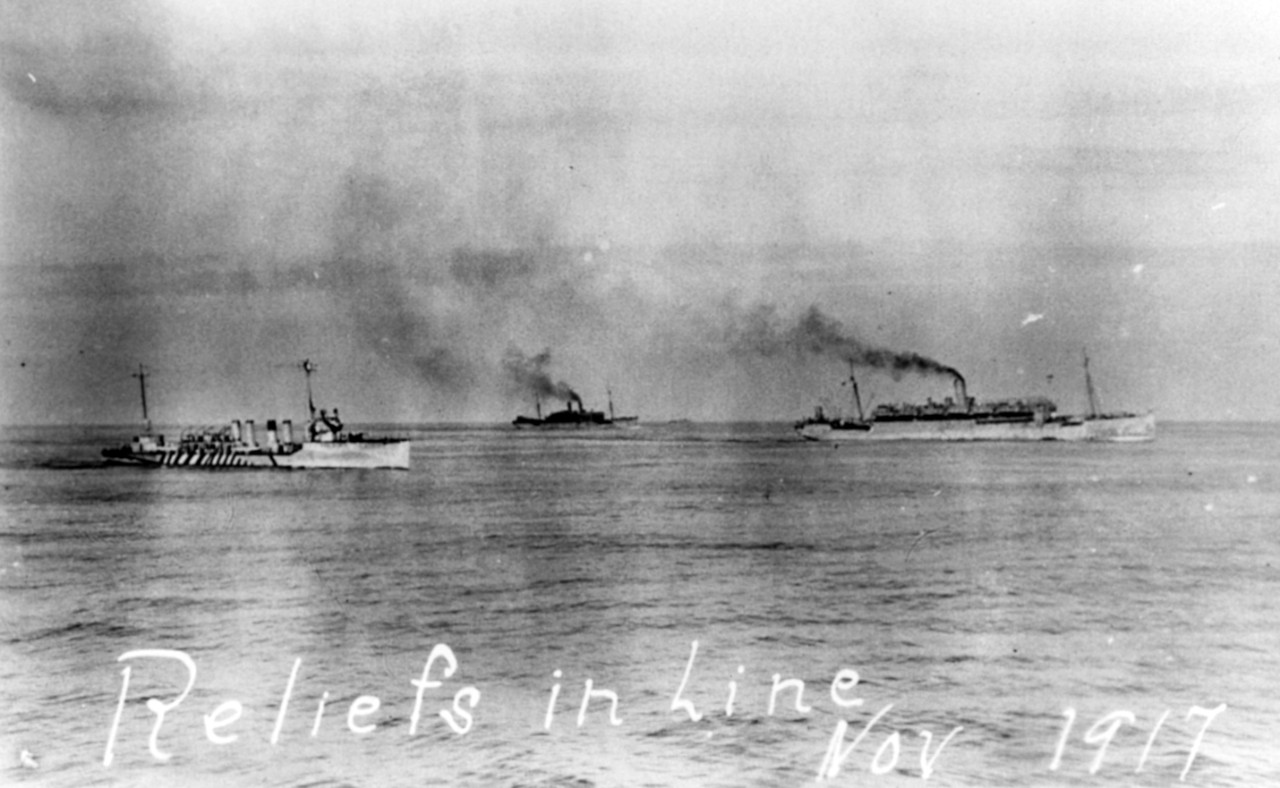 Photo #: NH 83125  Convoy at sea, November 1917