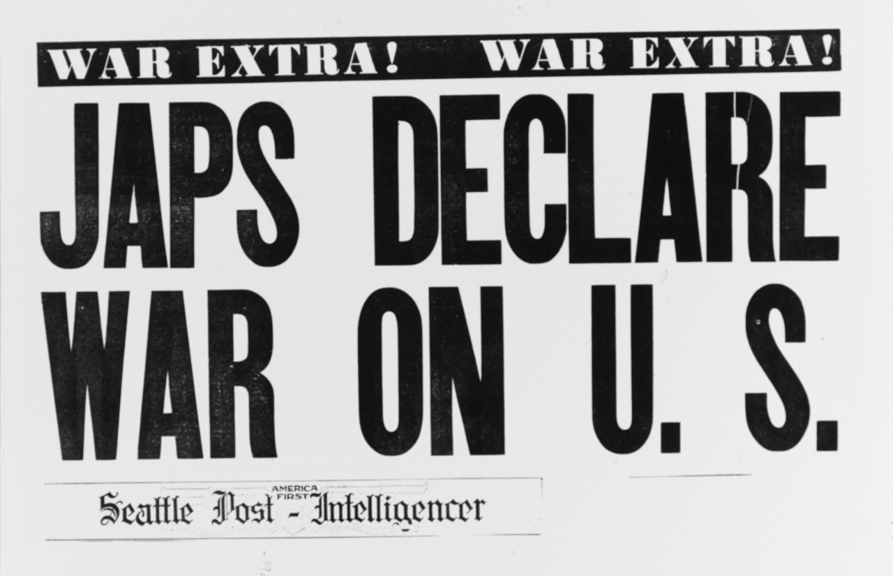 Declaration of War between U.S. and Japan, 7 December 1941