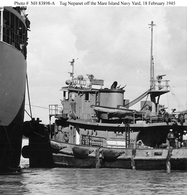 Photo #: NH 83898-A  U.S. Navy harbor tug Nepanet (YTB-189)