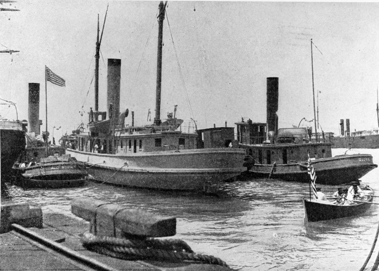 Photo #: NH 85645  U.S. Navy Tugs in port, circa April 1898