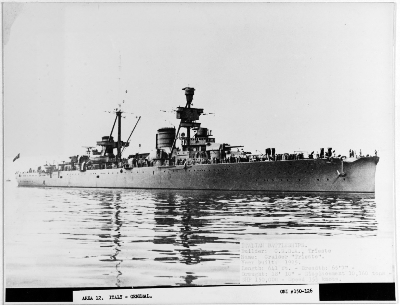 TRIESTE (Italian heavy cruiser, 1926-1943)