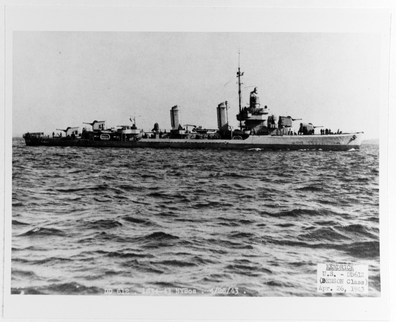 USS KENDRICK (DD-612)