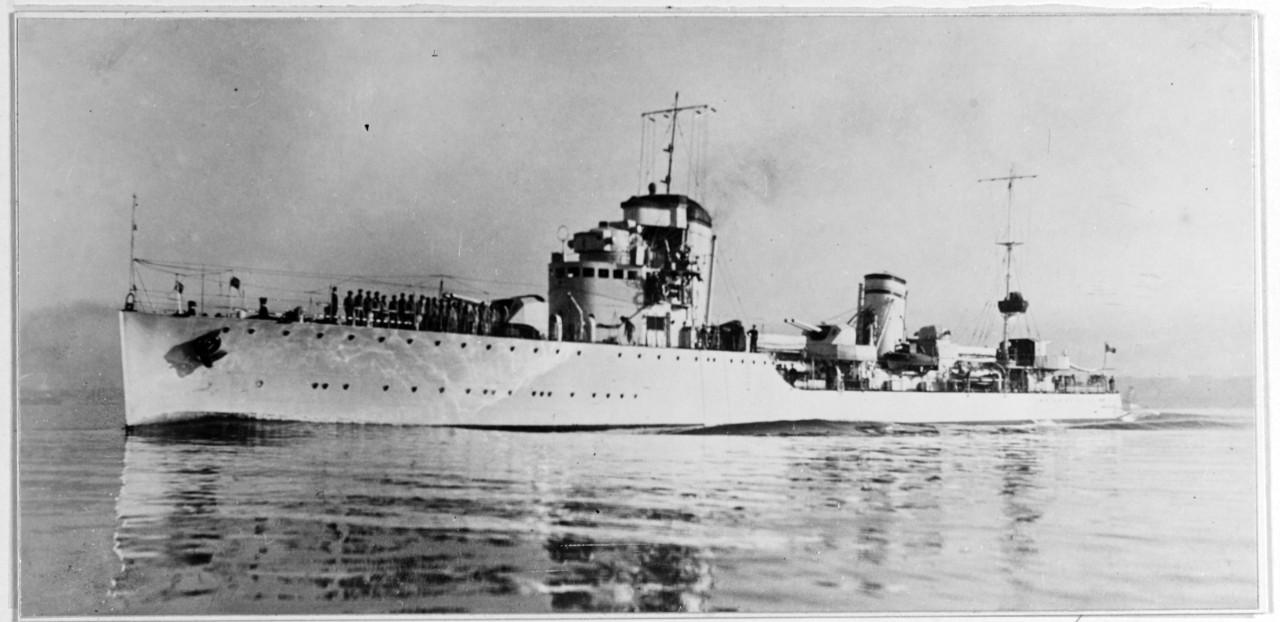 Italian Navigatori class flotilla leader in the 1930s.
