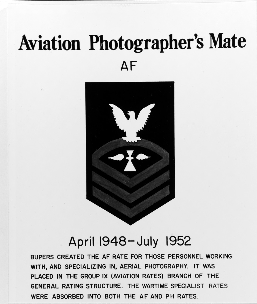 Rating Badge: Aviation Photographer's Mate