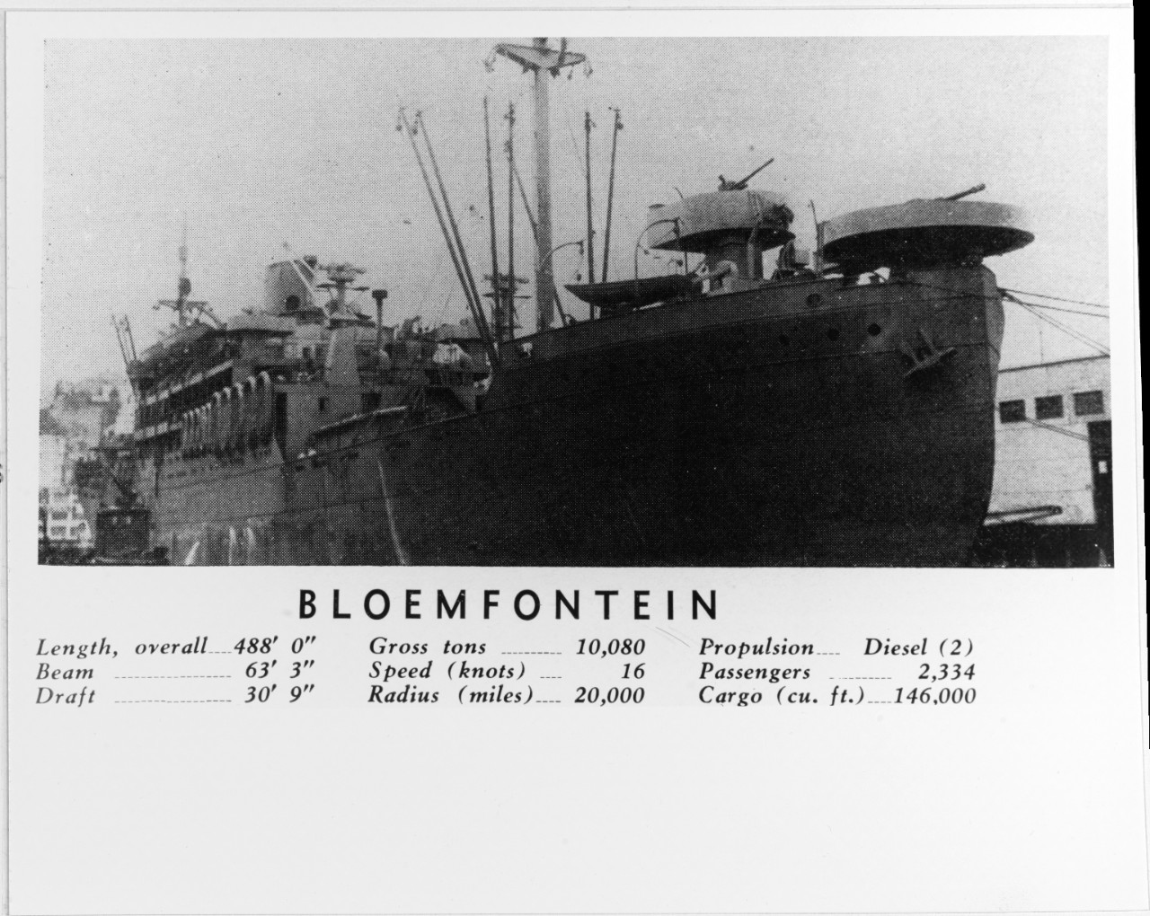 SS BLOEMFONTEIN