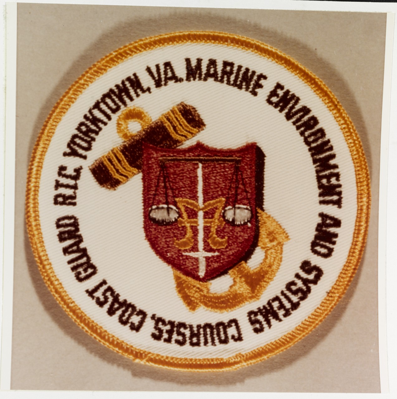Insignia:  U.S. Coast Guard Marine Environment and Systems Courses, Reserve Training Center, Yorktown, Virginia