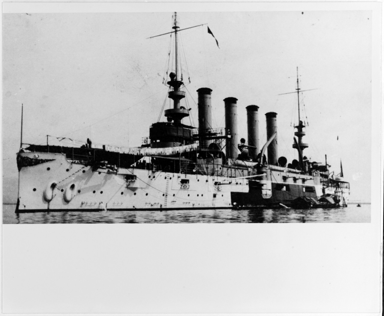 USS CHARLESTON (C-22) at Manila, Philippine Islands, on December 19, 1909. 