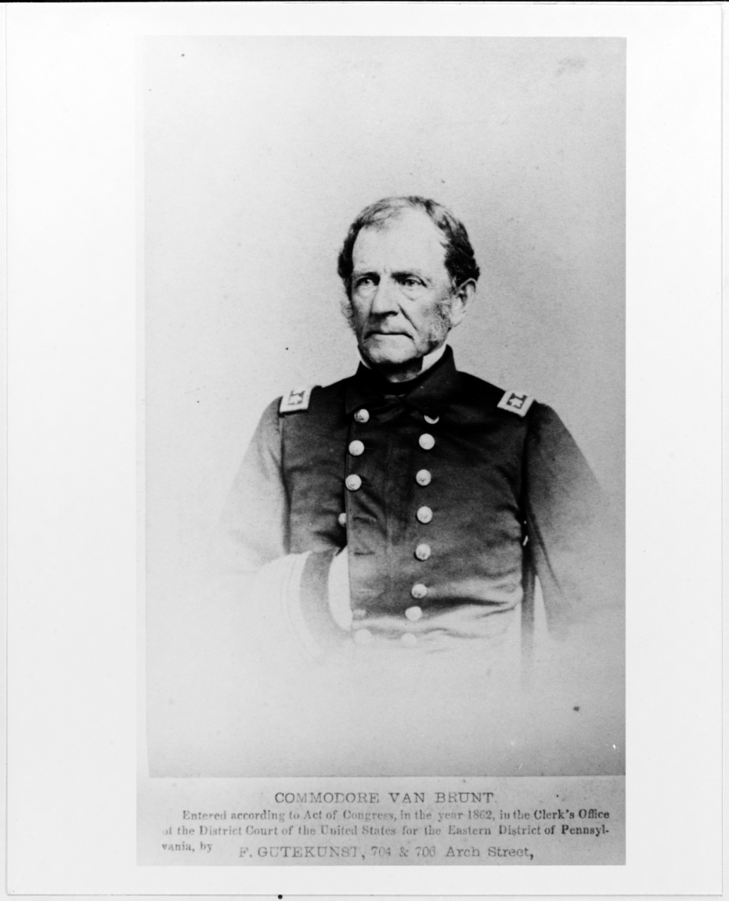 Commodore Gershom J. Van Brunt, USN, 1862-1863. 