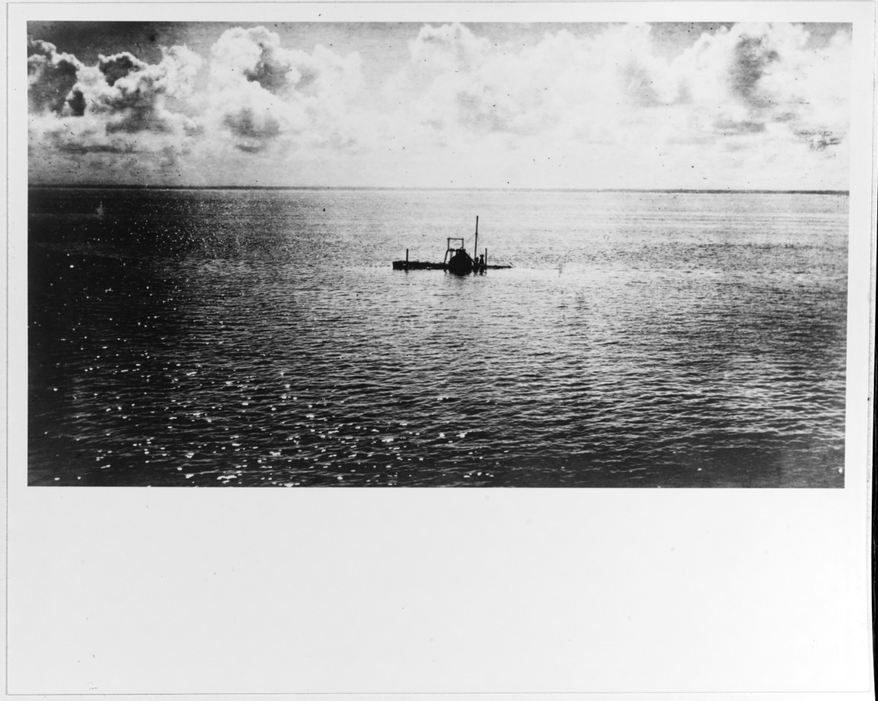Submarine ("A" or "B" Class) off Cavite, Manila, Philippine Islands, circa 1914-1916. 