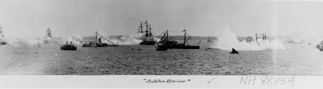 Photo #: NH 88854  &quot;Jubilee&quot; Fleet Review at Portsmouth, England, 23 July 1887