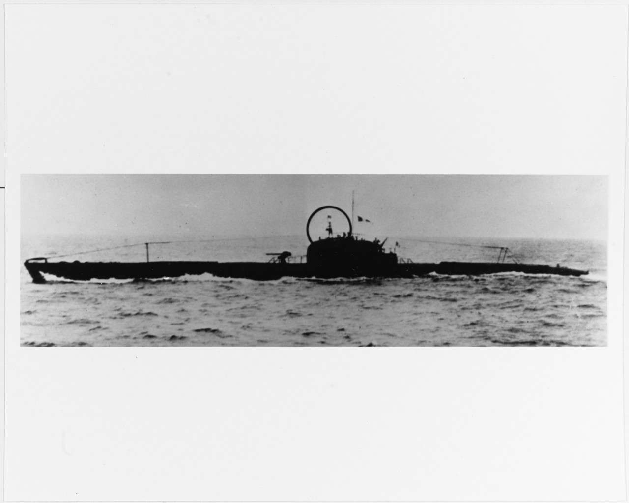 An unidentified French submarine, probably a Diane class second class unit. 