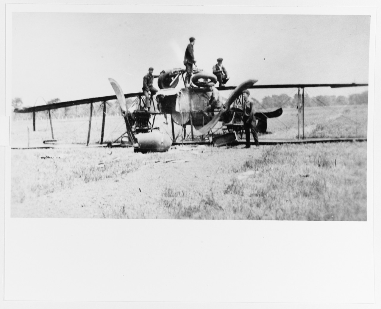 Wreck of a twin-engine airplane