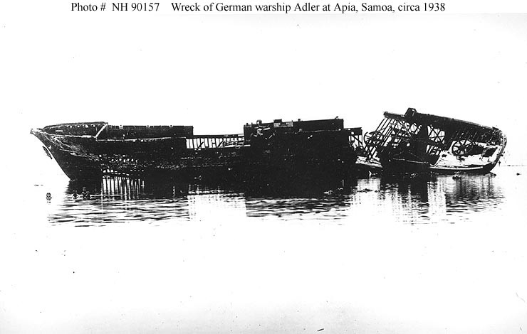 Photo #: NH 90157  Wreck of the German gunboat Adler