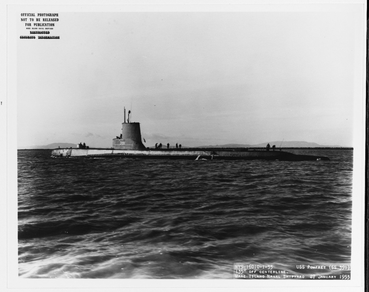 Photo #: NH 90867  USS Pomfret (SS-391)
