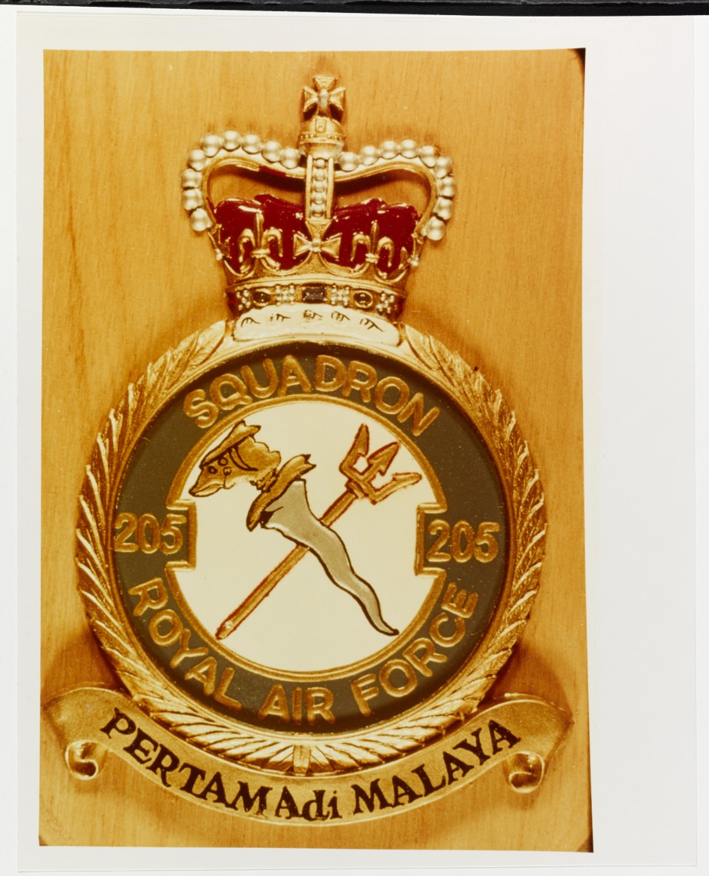 Insignia: British Royal Air Force Squadron 205, Pertamadi, Malaya