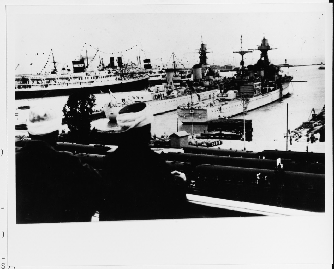 French Warships and Merchant Ships at a Moroccan Port