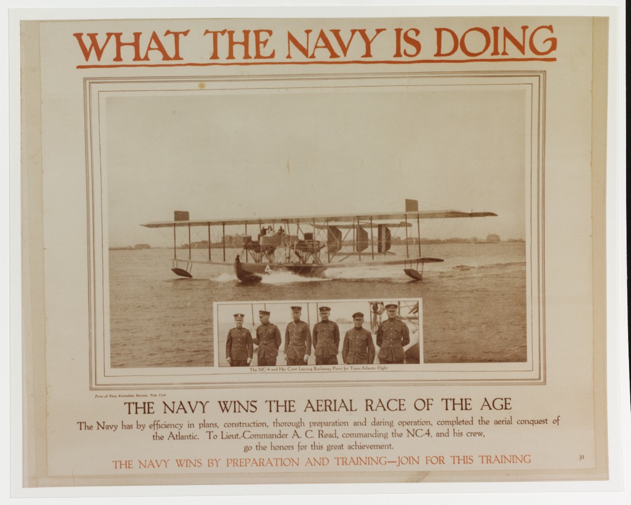 Recruiting Poster "What the Navy is Doing"