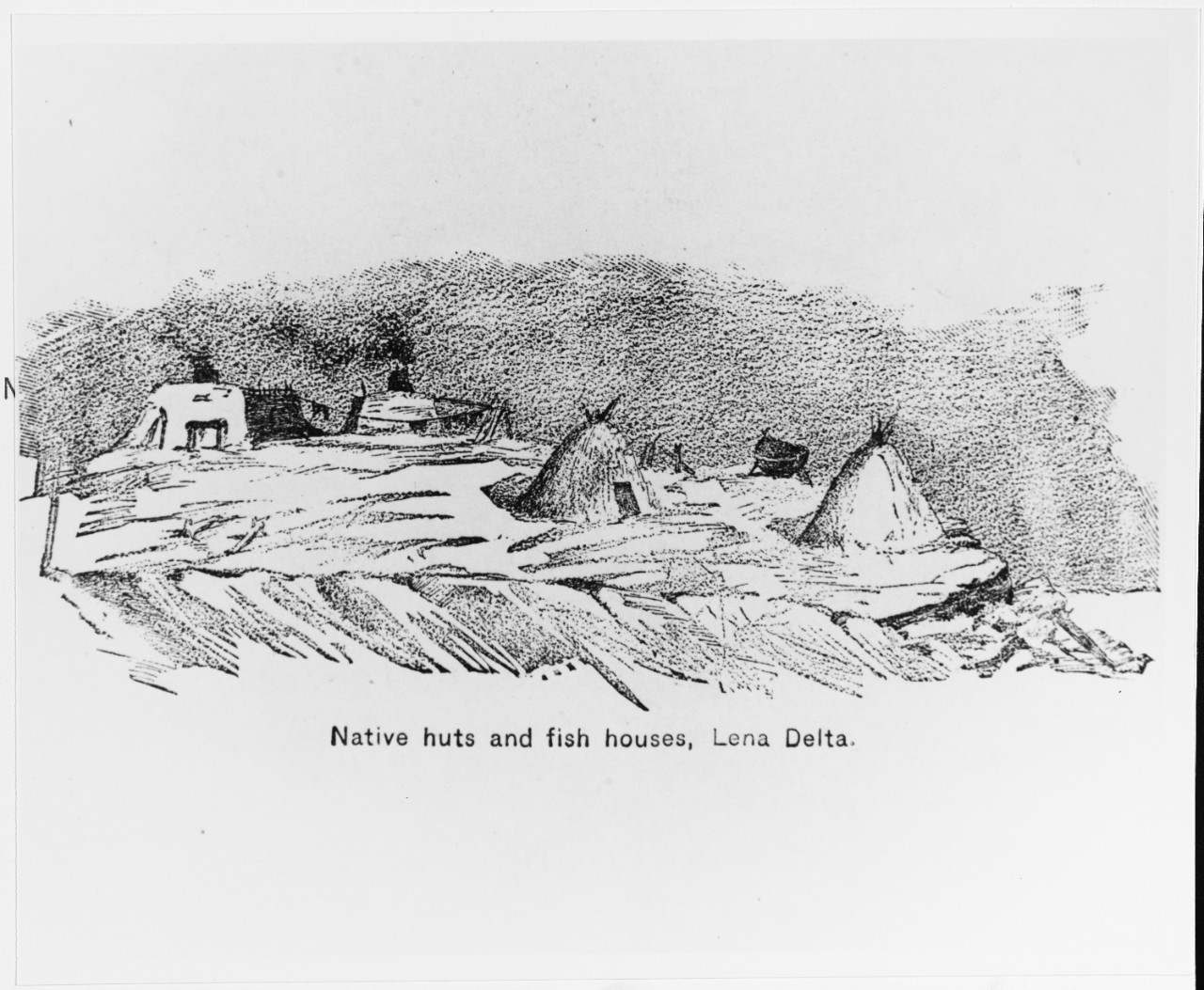 Photo #: NH 92149  &quot;Native Huts and Fish Houses, Lena Delta&quot;