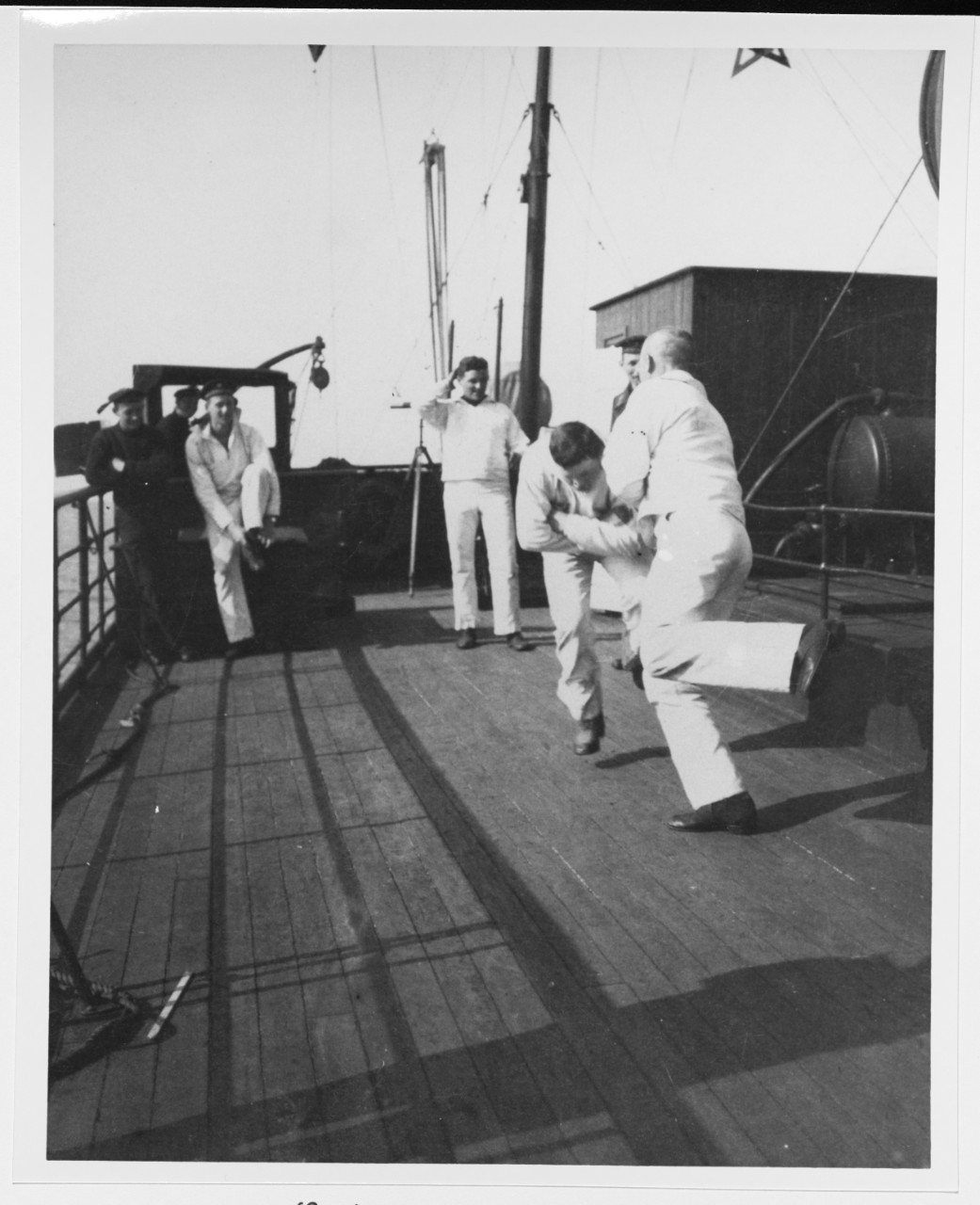 German sailors playing on deck of an auxiliary vessel, circa 1914-1916