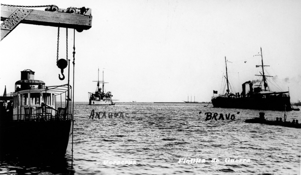 ANAHUAC (Mexican Coast Defense Ship) and NICOLAS BRAVO (Mexican Gunboat)