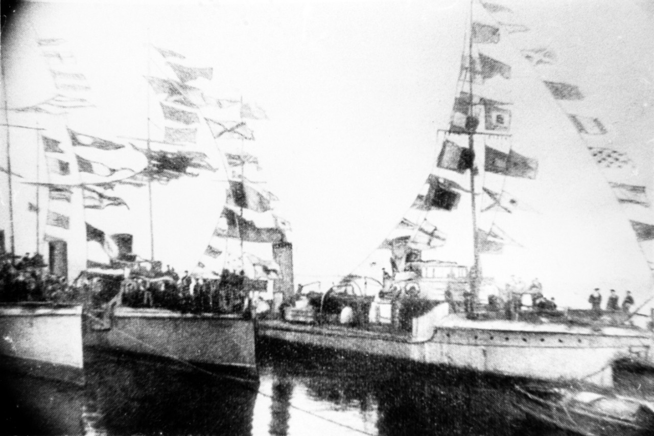 Russian Destroyers at Petrograd in 1917