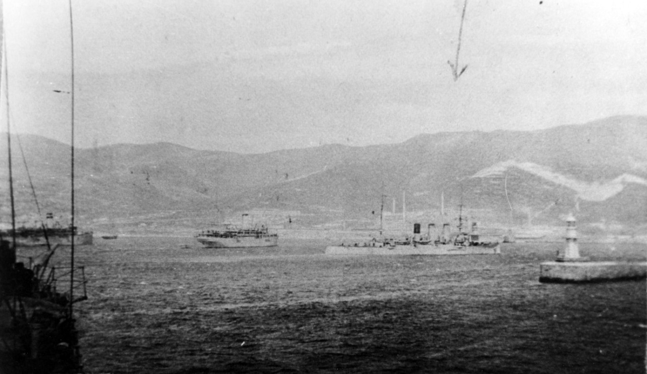 Russian War Ships at Novorossisk on The Black Sea in 1916.