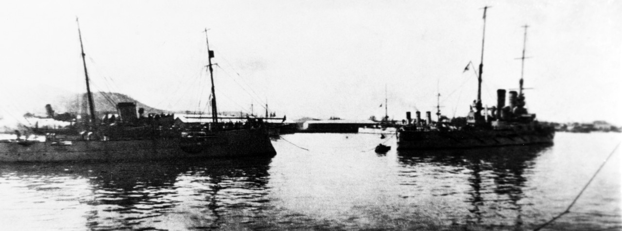 Russian War Ships at Batum  on The Black Sea in 1916.