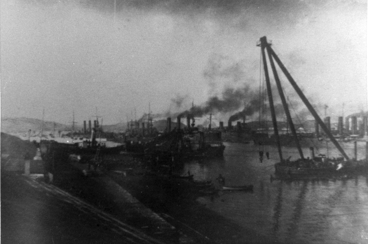 Russian Warships at Port Arthur in 1904.
