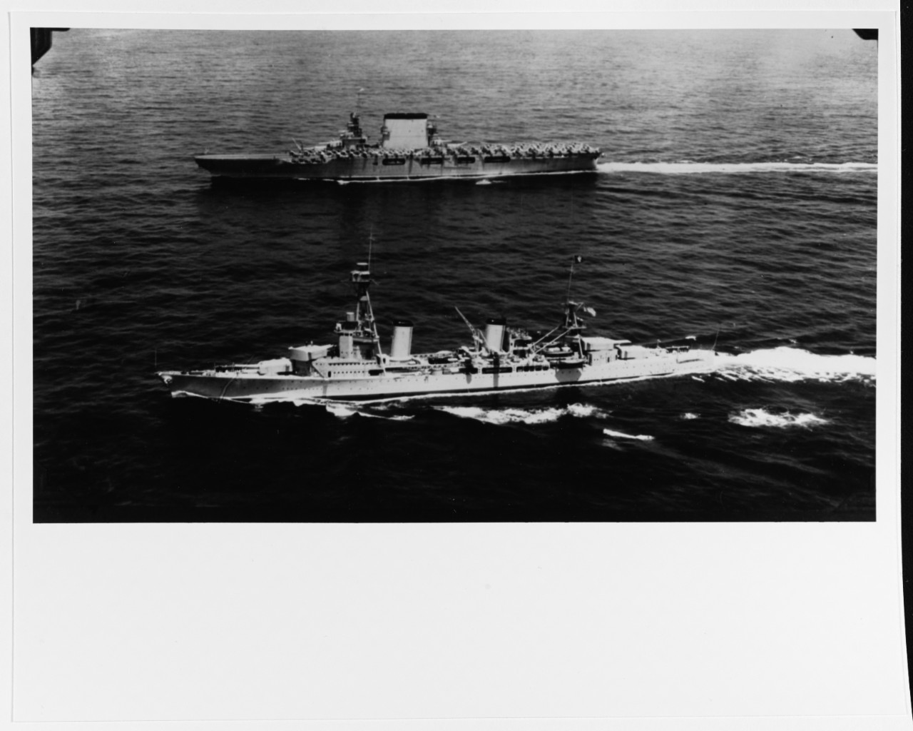 USS SALT LAKE CITY (CA-26) and USS LEXINGTON (CV-2)