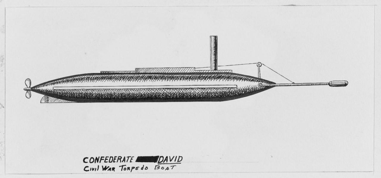 Photo #: NH 95242  Confederate &quot;David&quot;-type torpedo boat