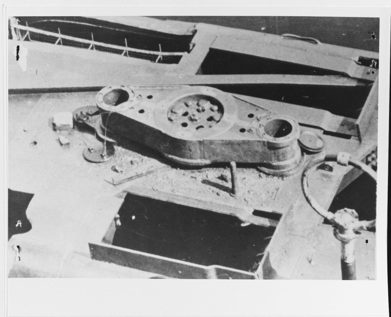 German U-boat periscope cross piece, including periscope bearings