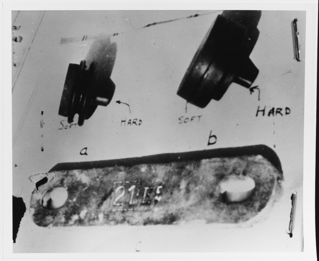 German submarine battery cell feet, pads and inter-connector bar