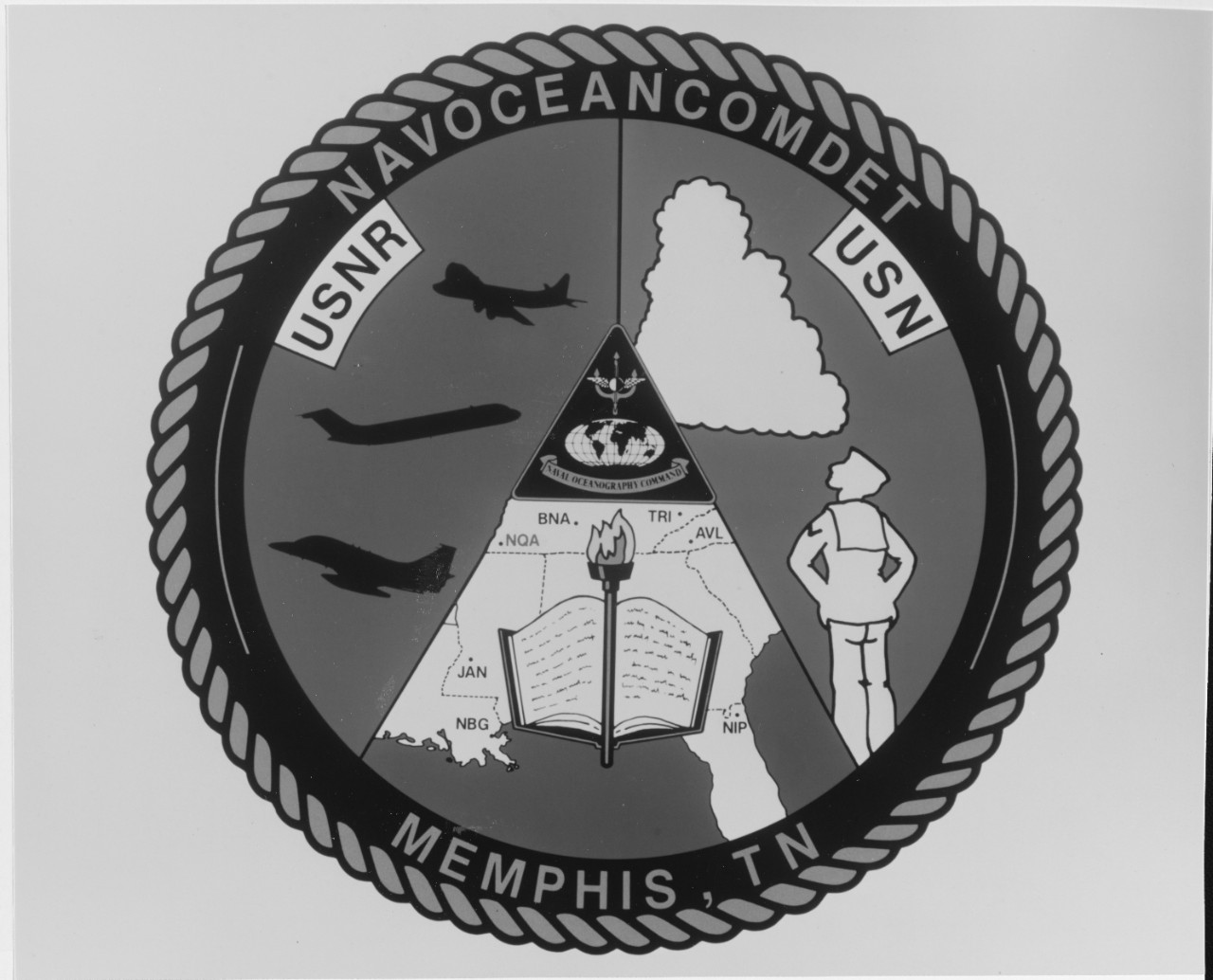 Insignia:  Naval Oceanography Command Detachment, Memphis, Tennessee