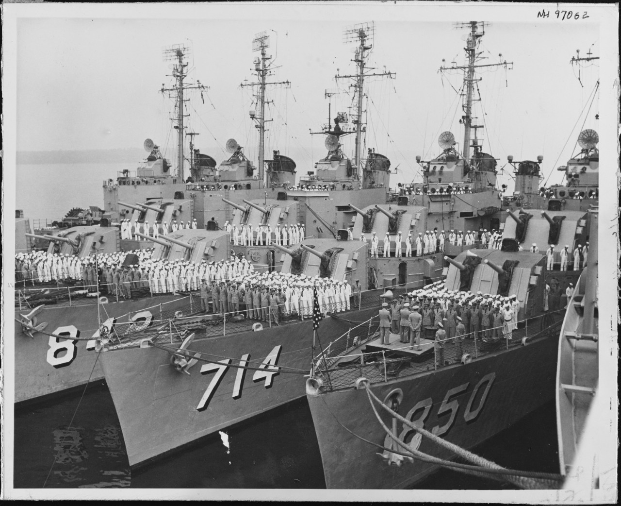 Photo #: NH 97062  Destroyer Squadron Eight Change of Command, 1951