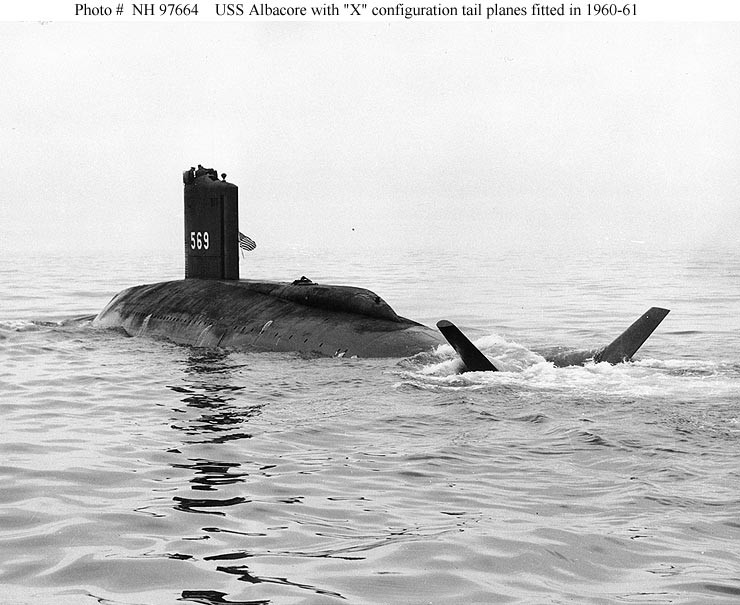Photo #: NH 97664  USS Albacore (AGSS-569)