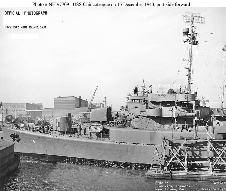 Photo #: NH 97709  USS Chincoteague (AVP-24)