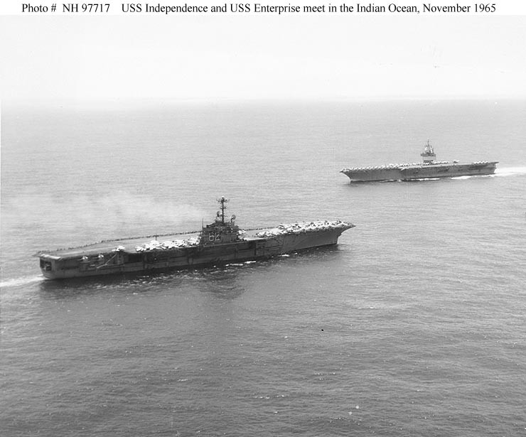 Photo #: NH 97717  USS Independence (CVA-62) USS Enterprise (CVAN-65)