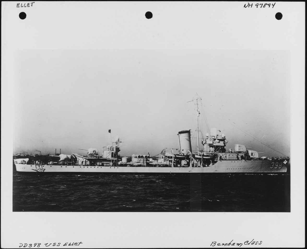 Photo #: NH 97894  USS Ellet (DD-398)