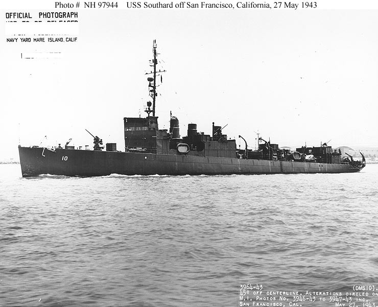 Photo #: NH 97944  USS Southard (DMS-10)