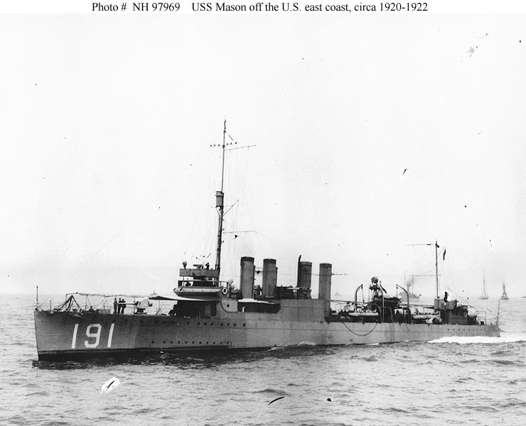 Photo #: NH 97969  USS Mason (DD-191)