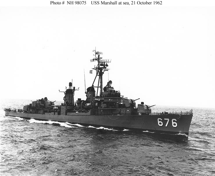 Photo #: NH 98075  USS Marshall (DD-676)