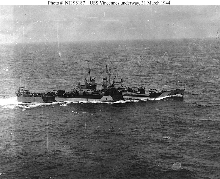 Photo #: NH 98187  USS Vincennes (CL-64)
