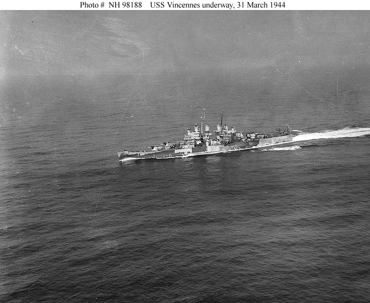 Photo #: NH 98188  USS Vincennes (CL-64)