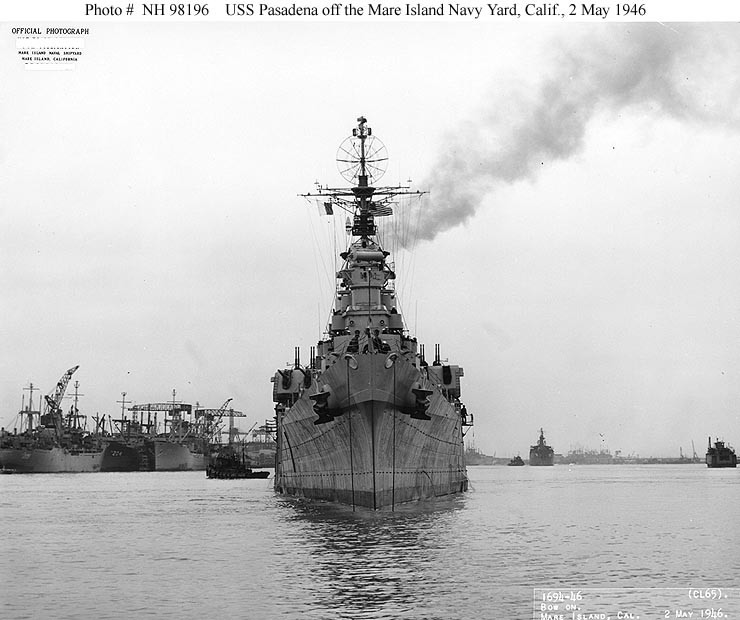 Photo #: NH 98196  USS Pasadena (CL-65)