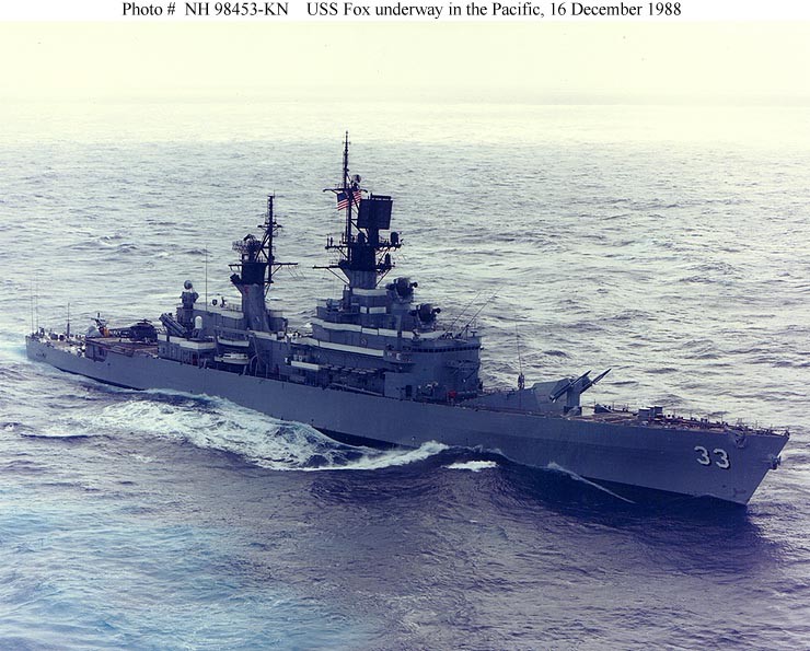 Photo #: NH 98453-KN USS Fox (CG-33)