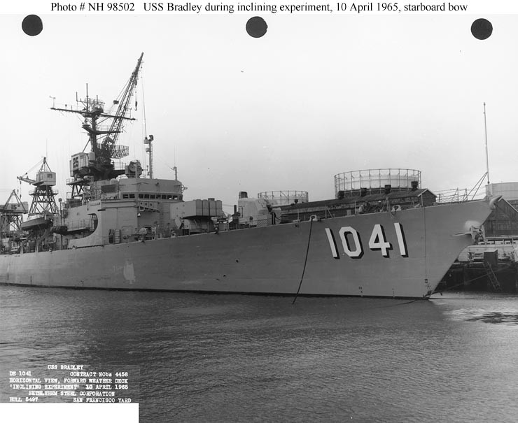 Photo #: NH 98502  USS Bradley (DE-1041)