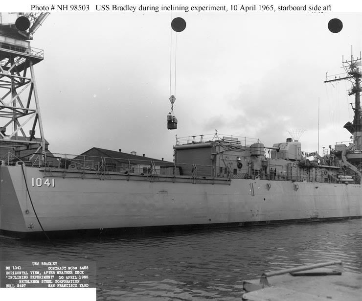 Photo #: NH 98503  USS Bradley (DE-1041)